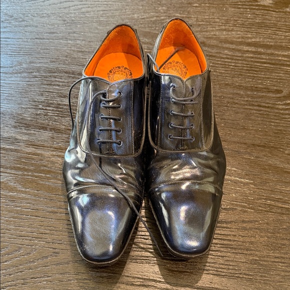 Cole Haan Shiny Blue with Black Leather Oxford Shoes main image 4